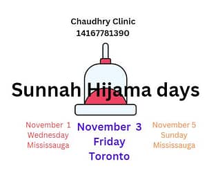 Read more about the article Sunnah Hijama Days November 2023